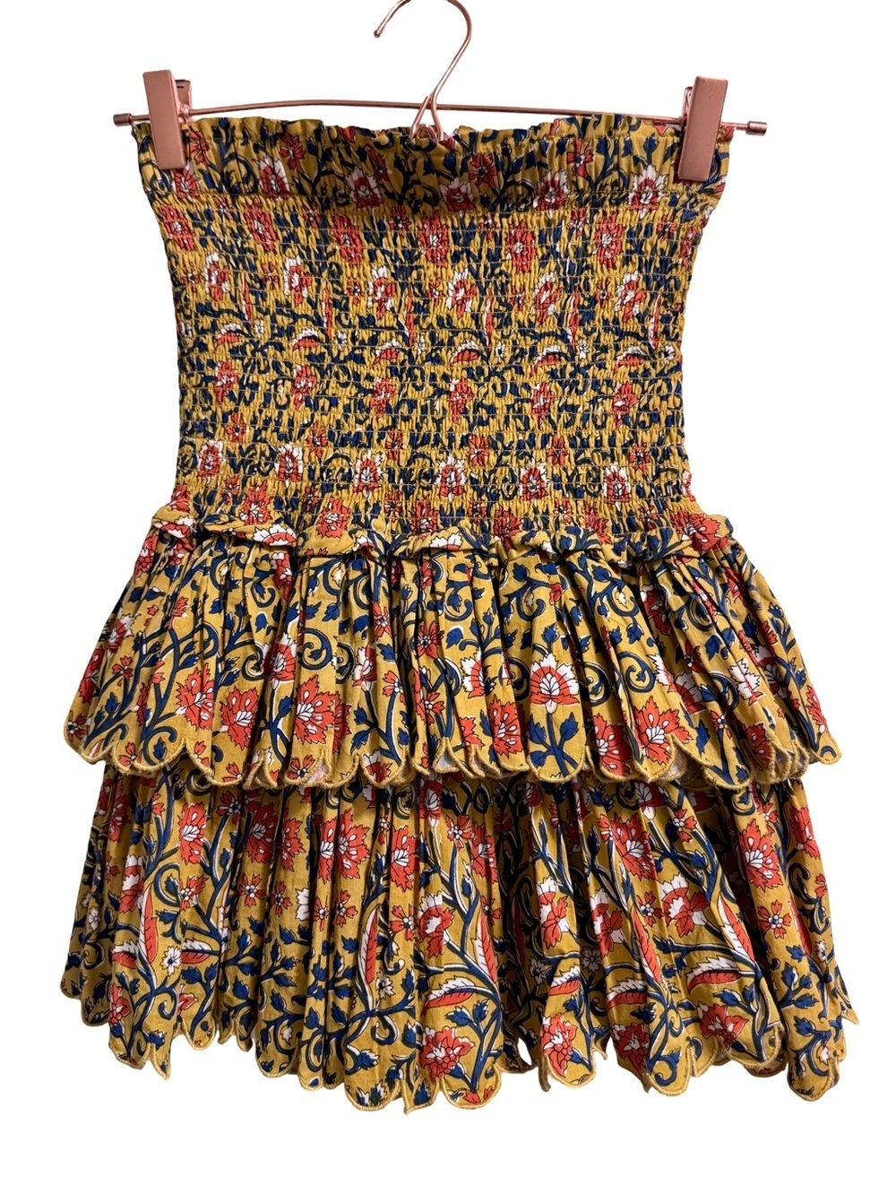 Etc. 100% Cotton Floral Tiered Mini Skirt